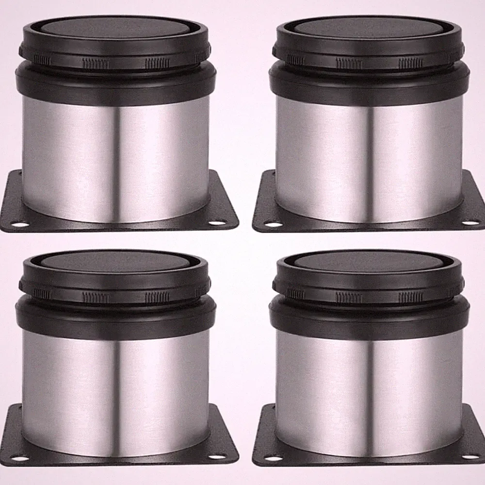 Möbelfüße Metall Tischbeine Edelstahl verstellbar 50mm 65mm 4 Stück