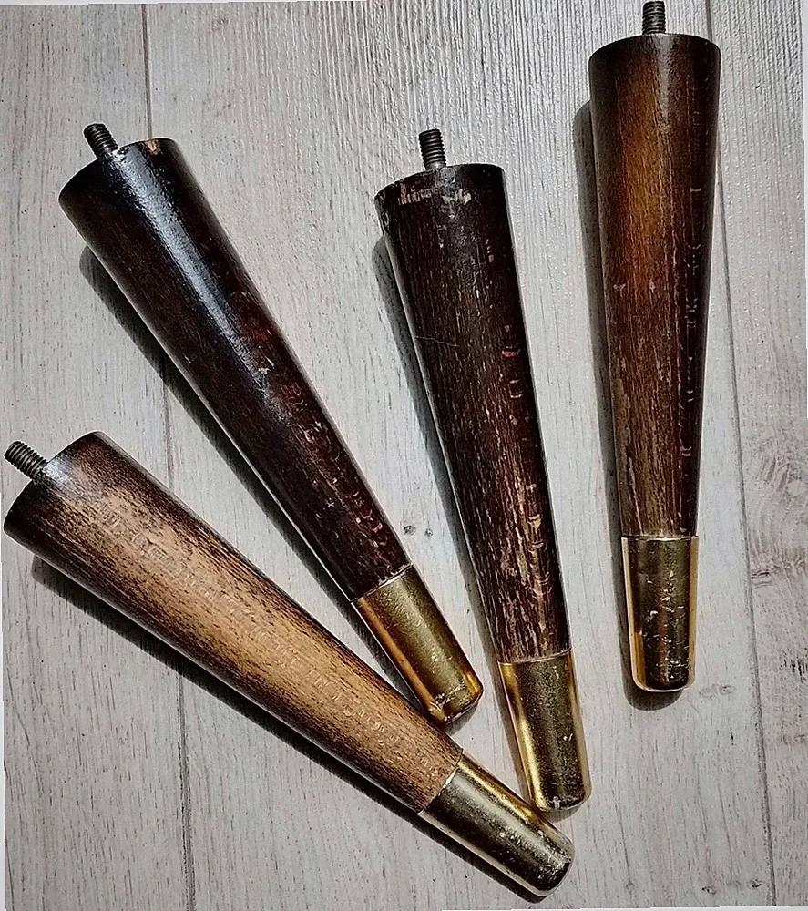 Möbelfüße Möbelbeine Original Vintage 50er 60er midcentury 20 cm Messing
