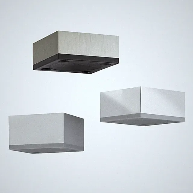Möbelfüße MOTEL 65 x 65 mm H: 25-35 mm Stützfüße Möbelbeine Schrankbeine SOTECH