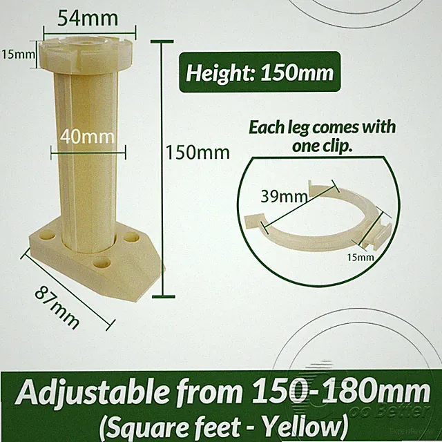Möbelfüße Sockelfüße 60-150mm Stellfüße Küchenfüße Verstellfüße Höhenverstellbar