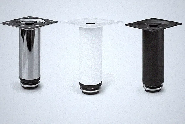 Möbelfüße Stellfuß höhenverstellbar Kommodenfuß Schrankfüße Edelstahl Ø30mm