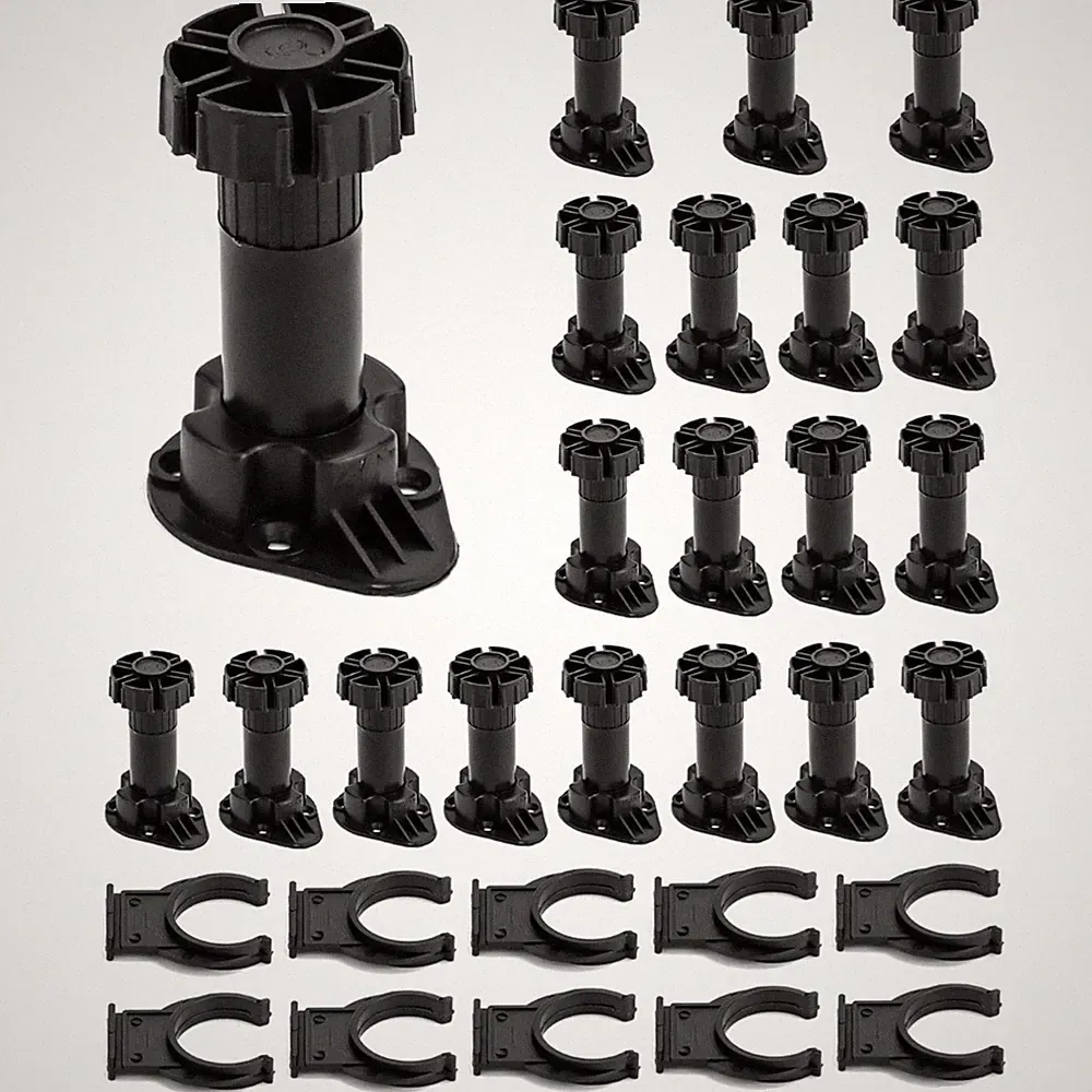 Möbelfüße verstellbar 20 Stück Küchenfüße Kunststoff höhenverstellbar