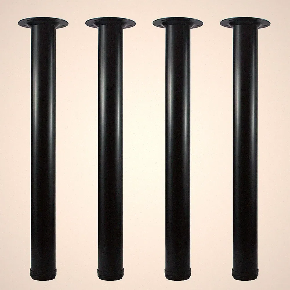Möbelfüße Verstellbar 50cm Schwarz, 4er Set Metall Beine für Sofa, Stuhl, Regal