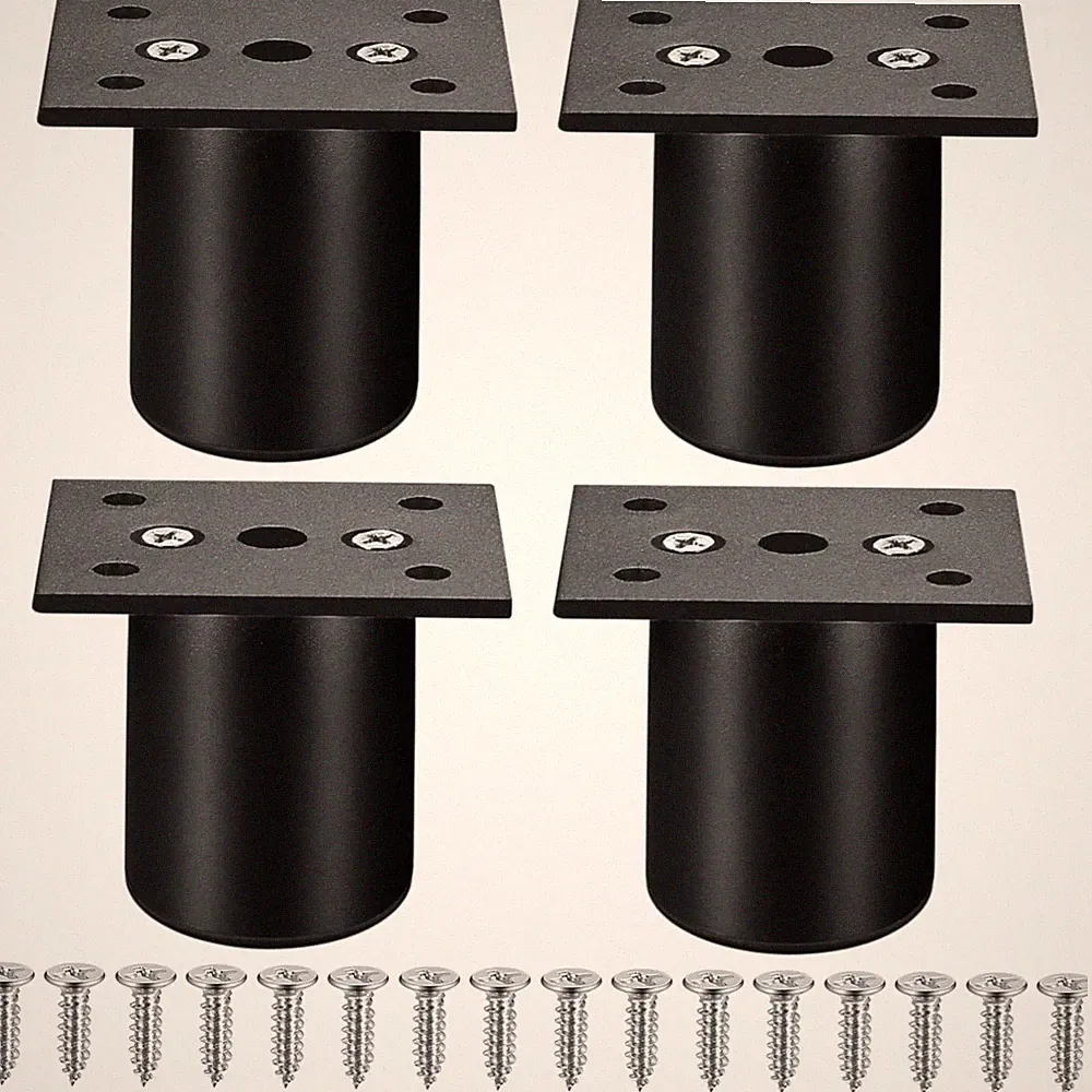 Möbelfüße Verstellbar 50mm Schwarz 4 Stück Möbelbein Tische Schrank Couch