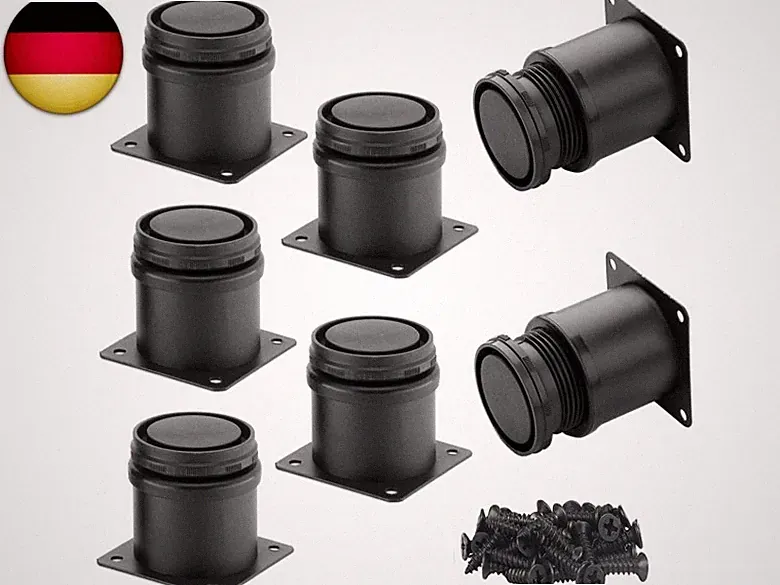 Möbelfüße Verstellbar, 8 Stück Schrank Verstellbare Beine 50mm Füße für Möbel