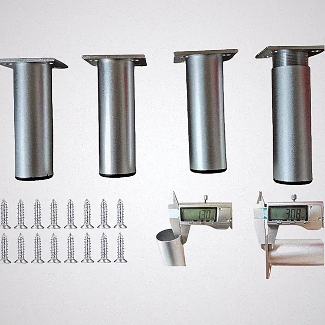 Möbelfüße verstellbar Aluminium 38mm KüchenSchrank TV Möbelkufen