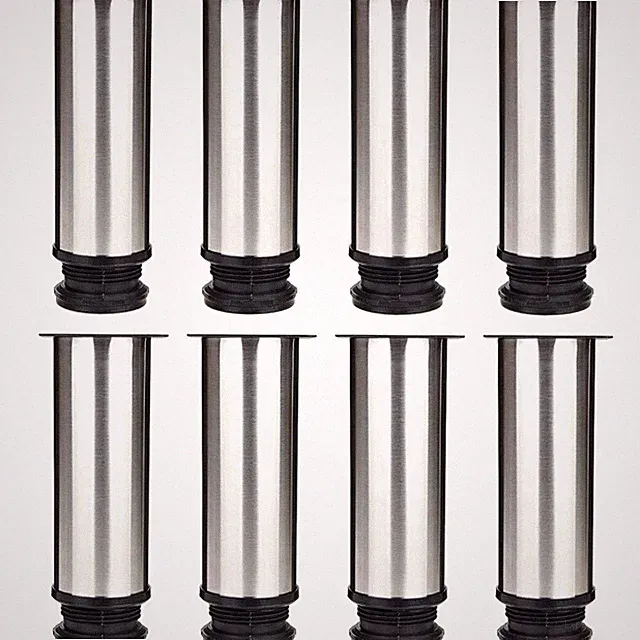 Möbelfüße verstellbar, Edelstahl, 150mm, Runde, 8 Stück, Möbel, Tisch, Couch