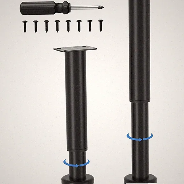 Möbelfüße Verstellbar Höhenverstellbar Metall Schwarz Möbelbeine Sofa 1 Stück
