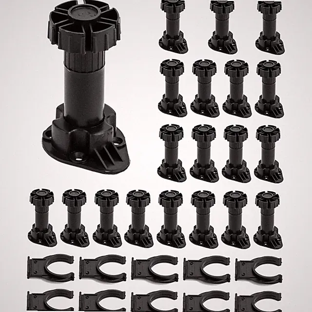 Möbelfüße, verstellbar, Küchenfüße, 20 Stück, mit Clips, 100-120mm, Tragkraft...