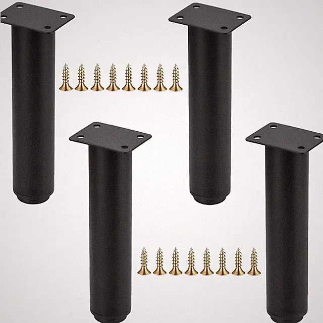 Möbelfüße, verstellbar, Metall, schwarze Füße, Möbelbein, Küchen, Bett, TV