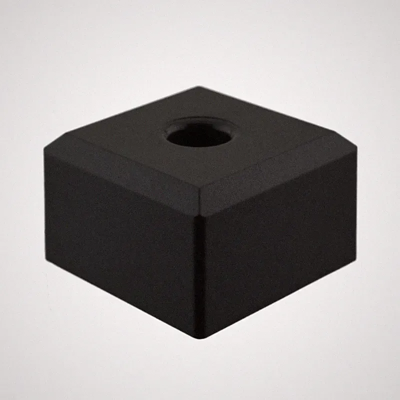 4 x Möbelfuß 50 x 50mm h 30mm ABS Kunststoff schwarz Möbelgleiter Sofa Sessel