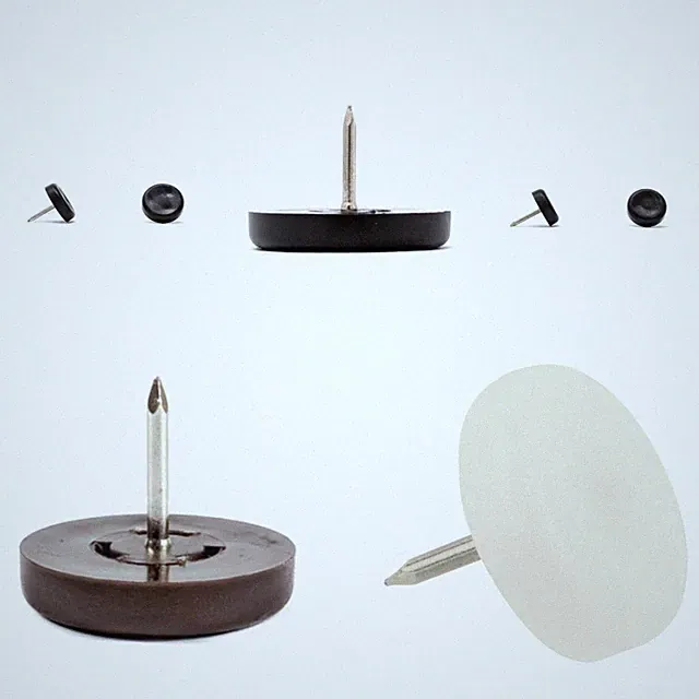 Möbelgleiter aufnageln - Bodenschutz - braun/weiß/schwarz - Made in Germany