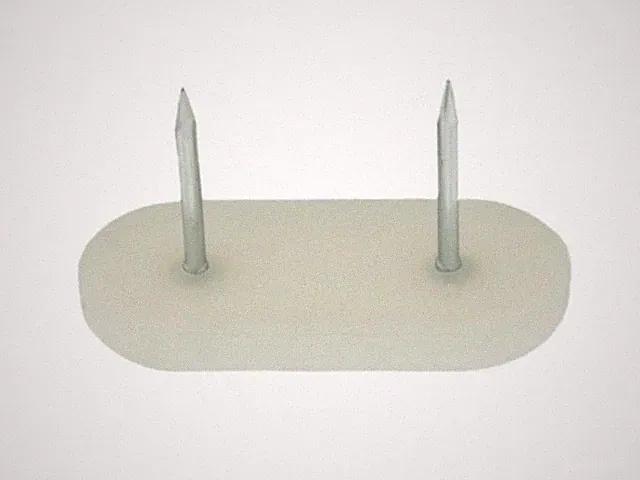 Möbelgleiter HDPE Kunststoff oval 42 x 19 mm milchweiß Nagelgleiter Stuhlgleiter