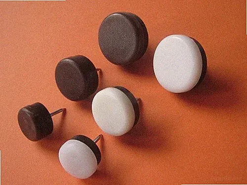 Möbelgleiter Kunststoff mit Nagel 20/25/30 mm, Stuhlgleiter-Parkett-Filzgleiter