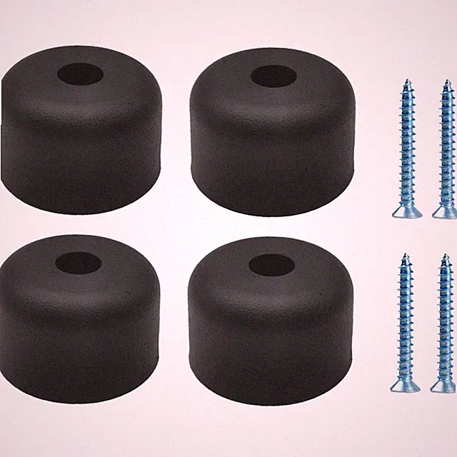 Möbelgleiter Kunststoff Schwarz 50mm 4 Stück + Schrauben Möbelbeine