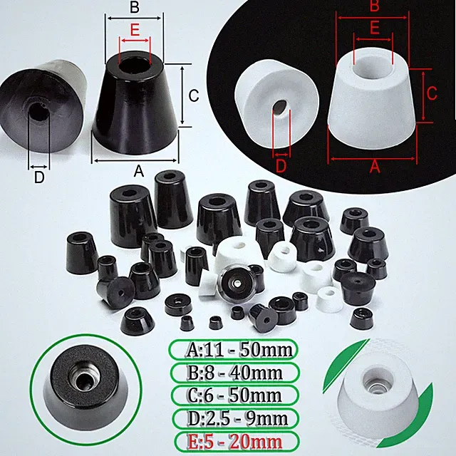 Möbelgleiter/Polsterfüße/Erhöhung/Möbelfüße Gummifüße Kunststoff Weiß Schwarz