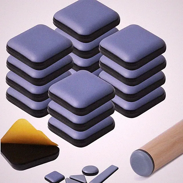 Möbelgleiter Selbstklebend PTFE Teppichgleiter Gleiter 25mm Blau Grau