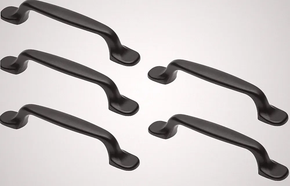 Möbelgriff Antik Retro Türgriff BA 96 mm schwarz Landhaus Bogengriff Küche Möbel