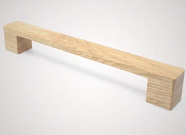 Möbelgriff BA 128 - 320mm Küchengriff Eiche massiv Holzgriff Schrankgriff Möbel