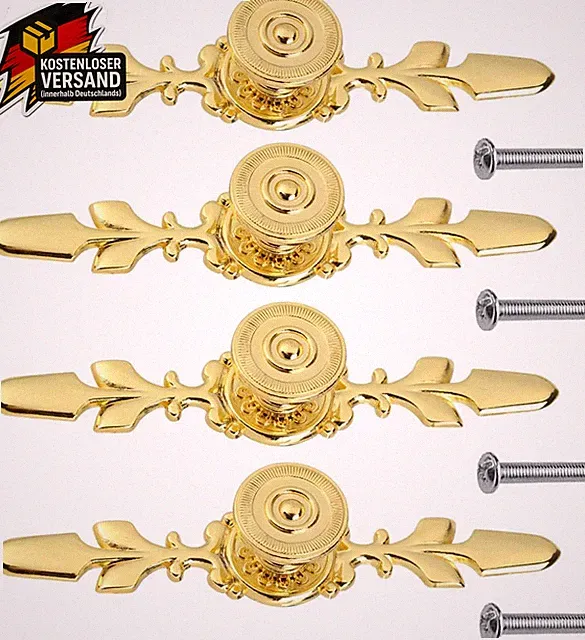 Möbelgriff Gold vintage Schubladengriff Zinklegierung für Schrank Kommode Türen