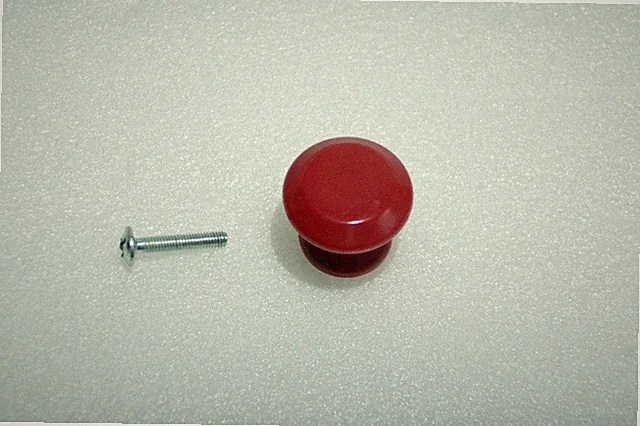 Möbelgriff, Knauf, Kunststoff Rot Ø30 mm