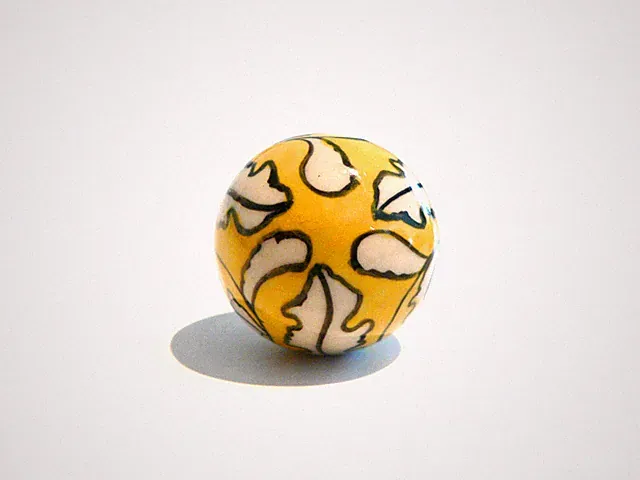 Möbelgriff Knopf Knauf Griff Türknopf Schubladengriff Keramik Kugel floral 3 cm
