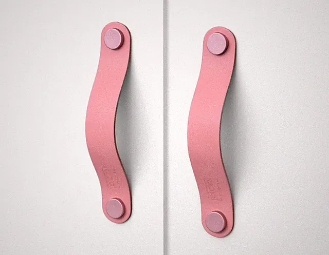 Möbelgriff Rosa pink Kinderzimmer, Schranktür griff, Kleiderschrank Griff Leder