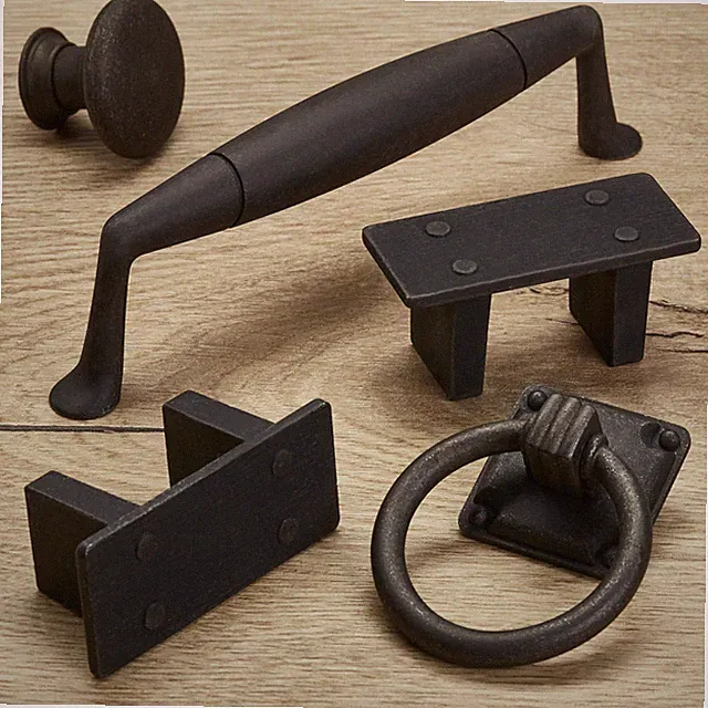 Möbelgriff Vitrinengriff Kommodengriff Türgriff Eisen antik von SOTECH DESIGN