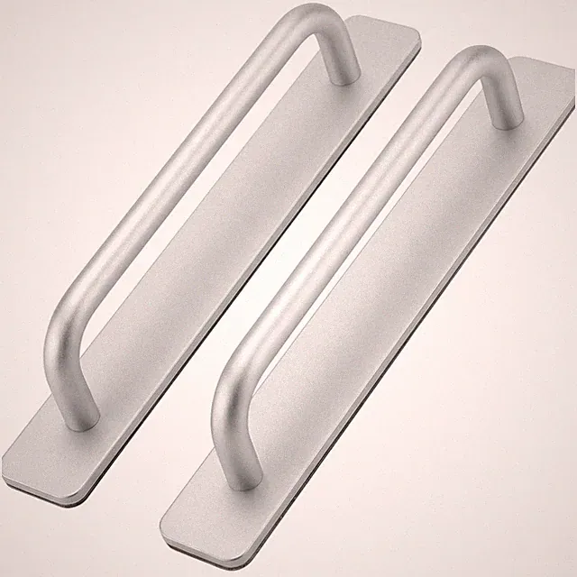 Möbelgriffe Aluminium selbstklebend Silber universal 210mm 2 Stück