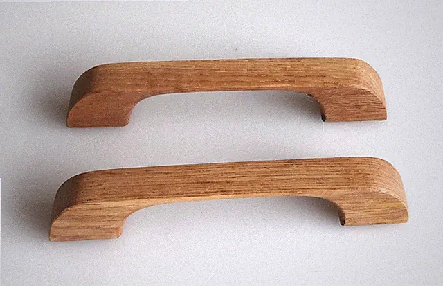 Möbelgriffe Eiche Massivholz Set 2 Schubladengriffe Holzgriffe 96 mm