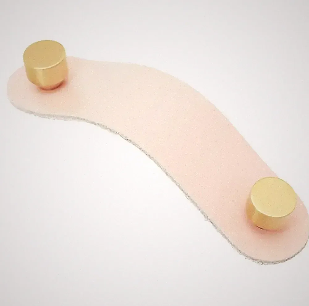 Möbelgriffe Leder Rosa Gold 10 Stück 130mm