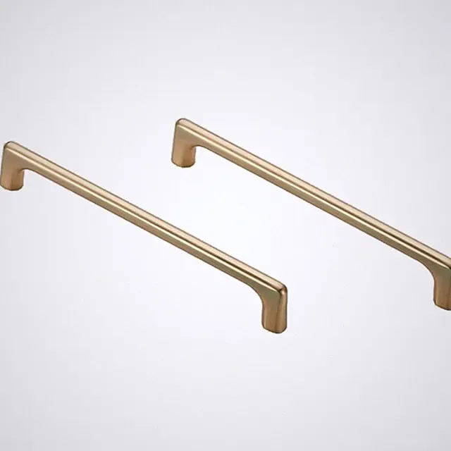 Möbelgriffe Schubladengriffe 160mm Zink Messing gebürstet modern