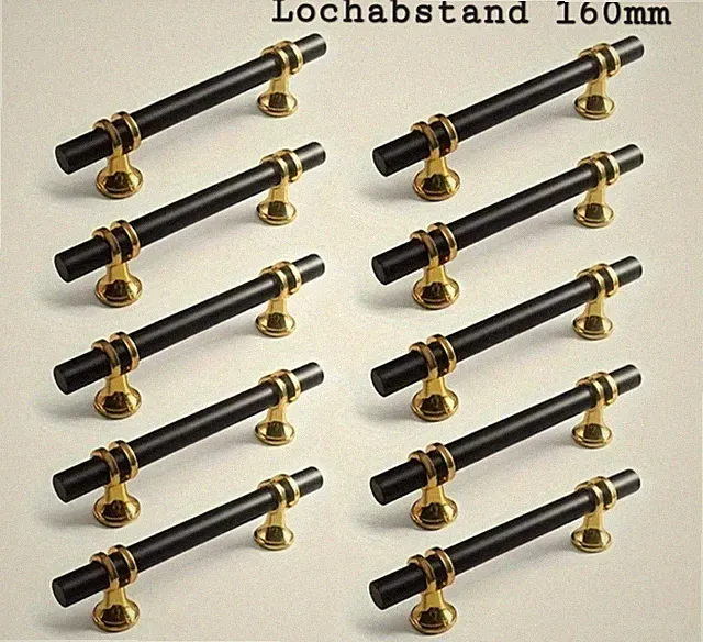 Möbelgriffe Schwarz-Gold