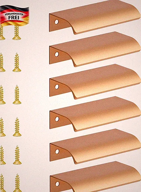 Möbelgriffe versteckt modern Aluminium für Küchenschränke und Schubladen, 8 cm