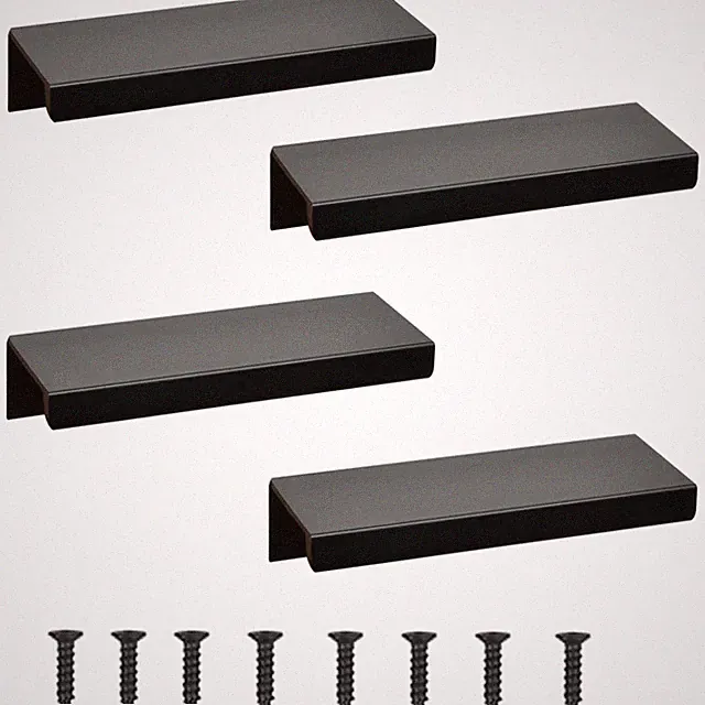 Möbelgriffe Versteckt Türgriff Schrankgriffe Aluminium Schwarz 12cm 4 Stück