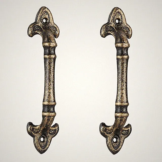 Möbelgriffe vintage Schrankbeschläge Gusseisen Griffe 4er Set Möbelgriffe antik