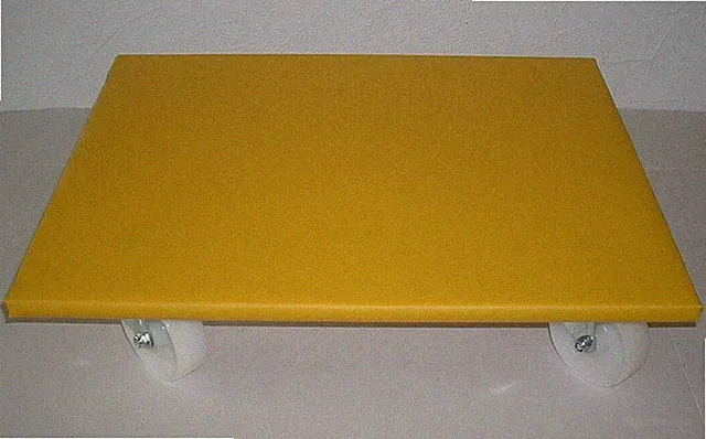 Möbelhund Transportroller Möbelroller gelb 50 x 60 cm, Rollbrett, Transporthilfe