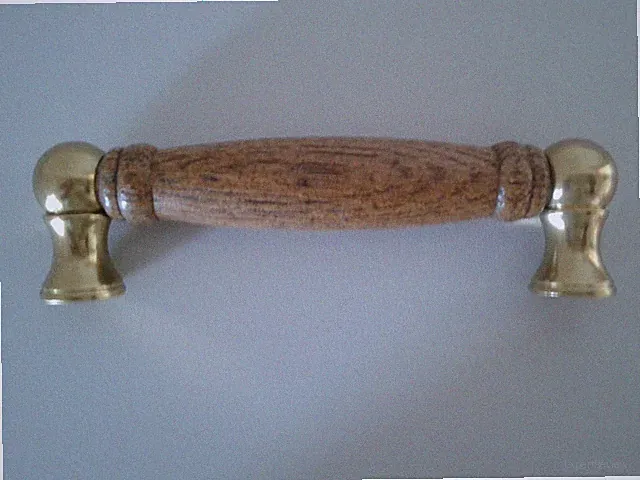 Möbelknöpfe Schranktür Griffe Holz Messing Gold weiß neuwertig Griffleiste