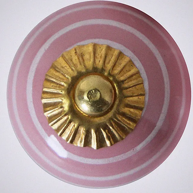 Möbelknopf Möbelgriff Möbelknöpfe Keramik Möbelknäufe Tür Knäufe Rosa Weiß zw