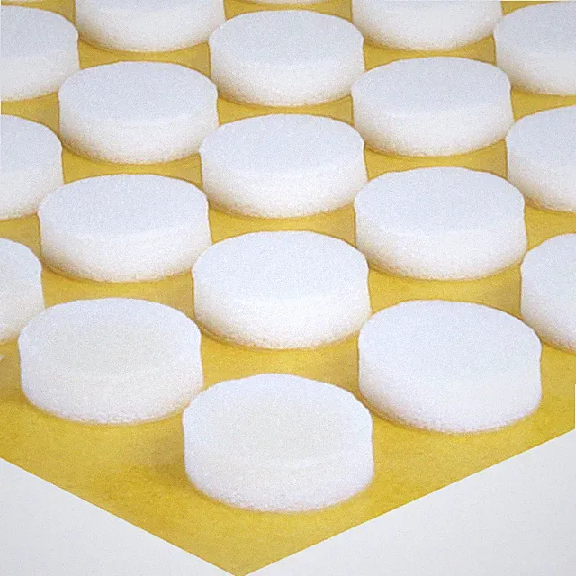 Möbelpuffer Anschlagdämpfer selbstklebend aus Schaumstoff weiß Dicke 3 mm