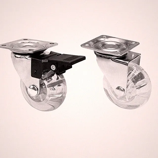 Möbelrolle Transportrolle Transparent Rollen Ø 35 & 50 mm Lenkrollen Kunststoff