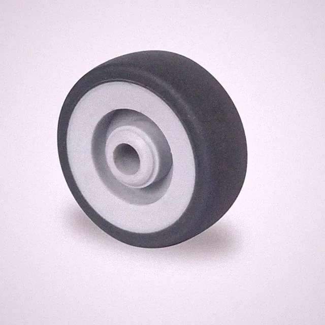 Möbelrollen 50 mm Gummi grau spurlos Schwerlastrollen Lenkrollen Rolle Rad