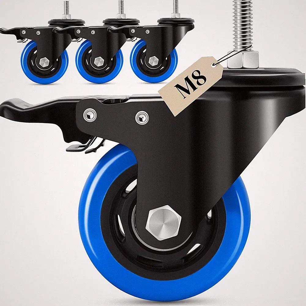 Möbelrollen mit Bremse 75mm Schwerlast bis 500kg für Transport und Möbel