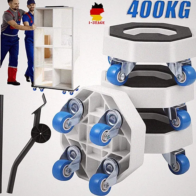 Möbelrollen, Möbeltransportrollen Set, 4 Möbelroller mit Rollen für Bett, Tisch