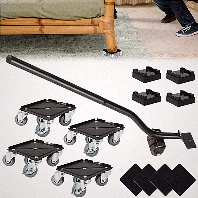 Möbelrollen, Möbeltransportrollen Set Transportrollen Bett, 4 Möbelroller NEU