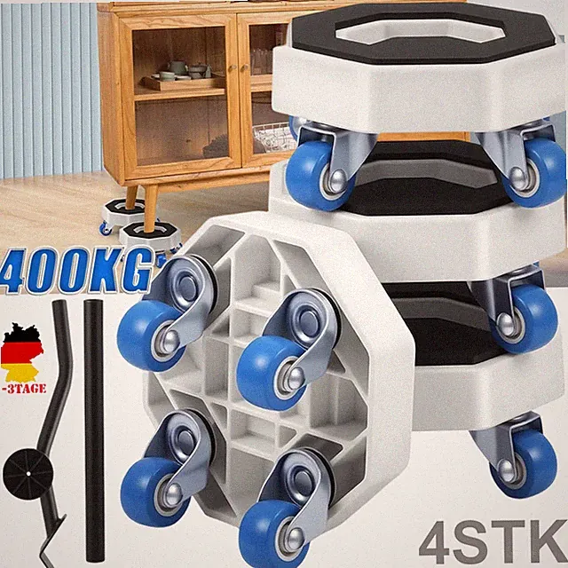 Möbelrollen, Transportroller Set Umzughelfer Möbelrücker 360° Schwerlastrollen