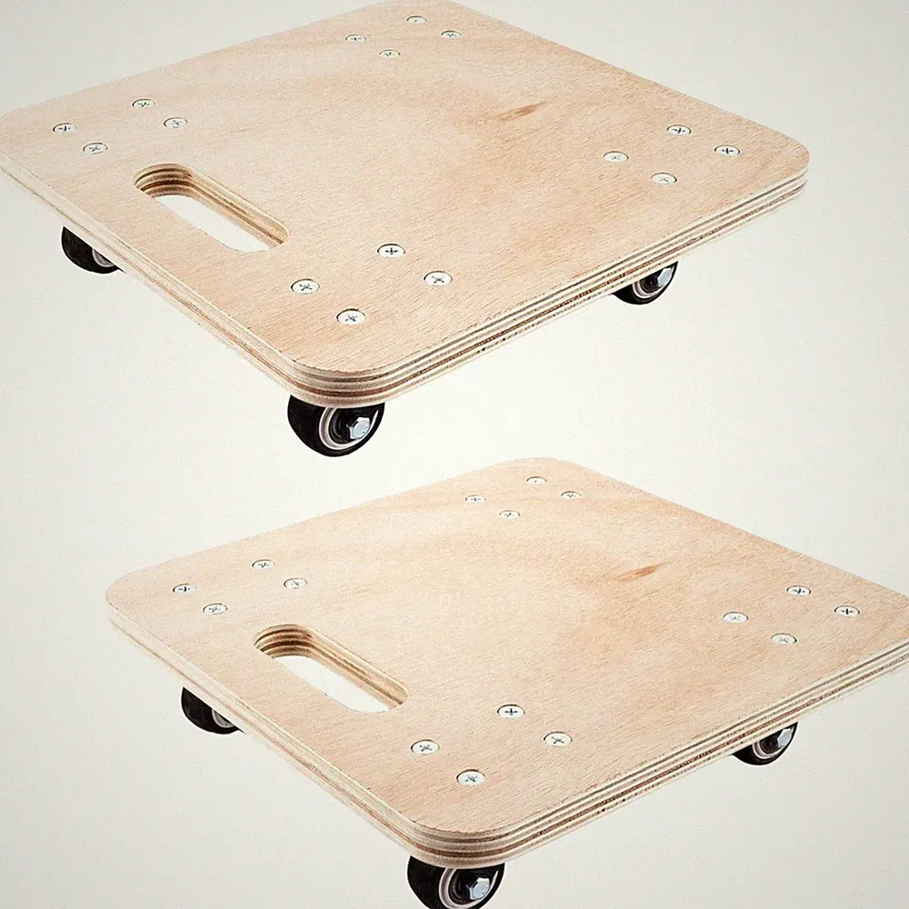 Möbelroller Set Transportroller 30x30cm Holz Tragkraft 320kg Umzug