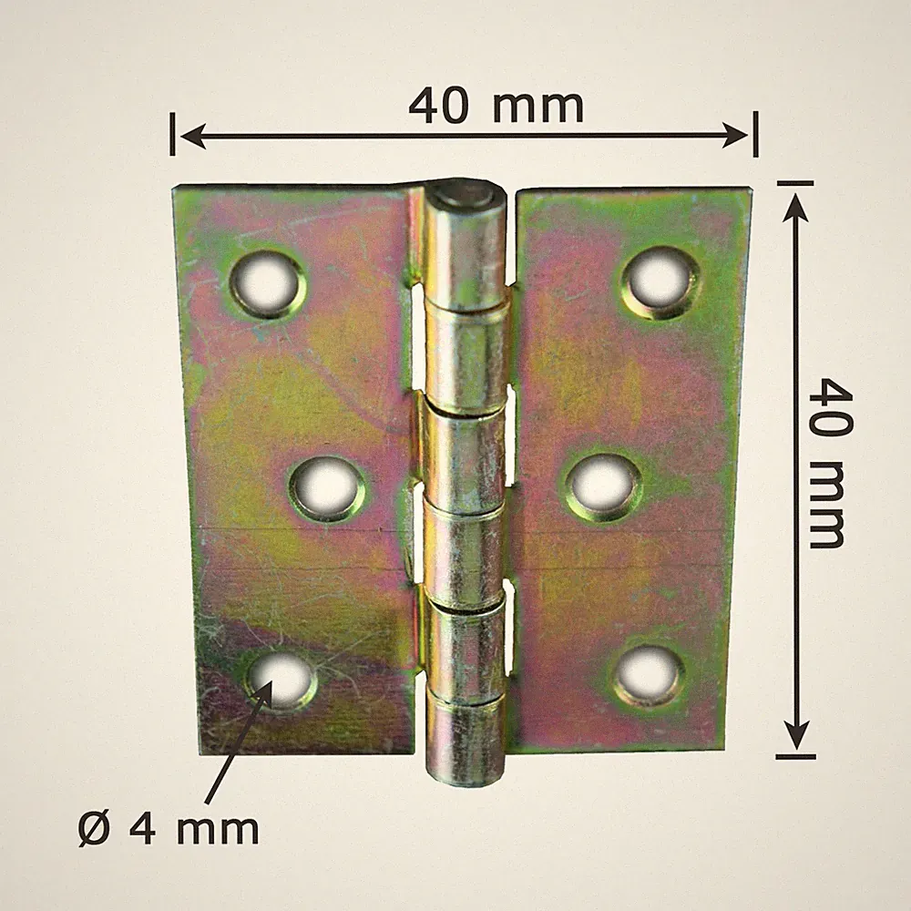 Möbelscharniere Scharnier Türscharnier Truhe Türband Band gelb verzinkt 20-80mm