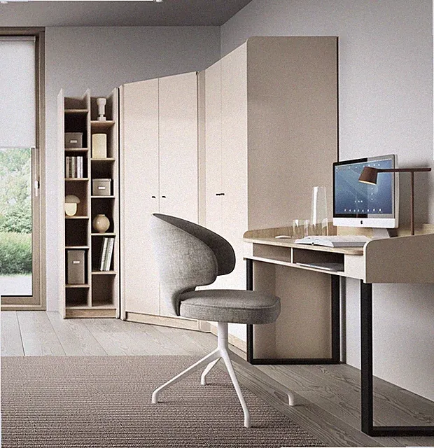 Möbelset Alessio Set B/B Kleiderschrank Bücherregal Eckschrank Schreibtisch