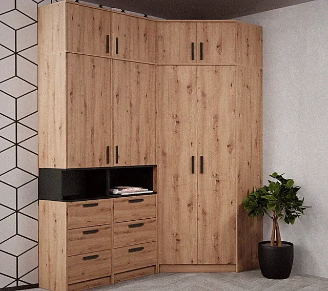 Möbelset GRANT Set 14A Hochschrank Regal Schlafzimmer Jugendzimmer Wohnzimmer